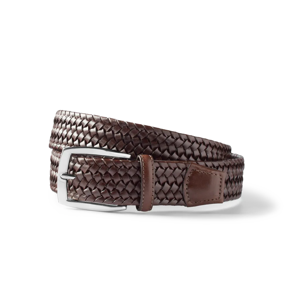 Men's Braided Leather Belt