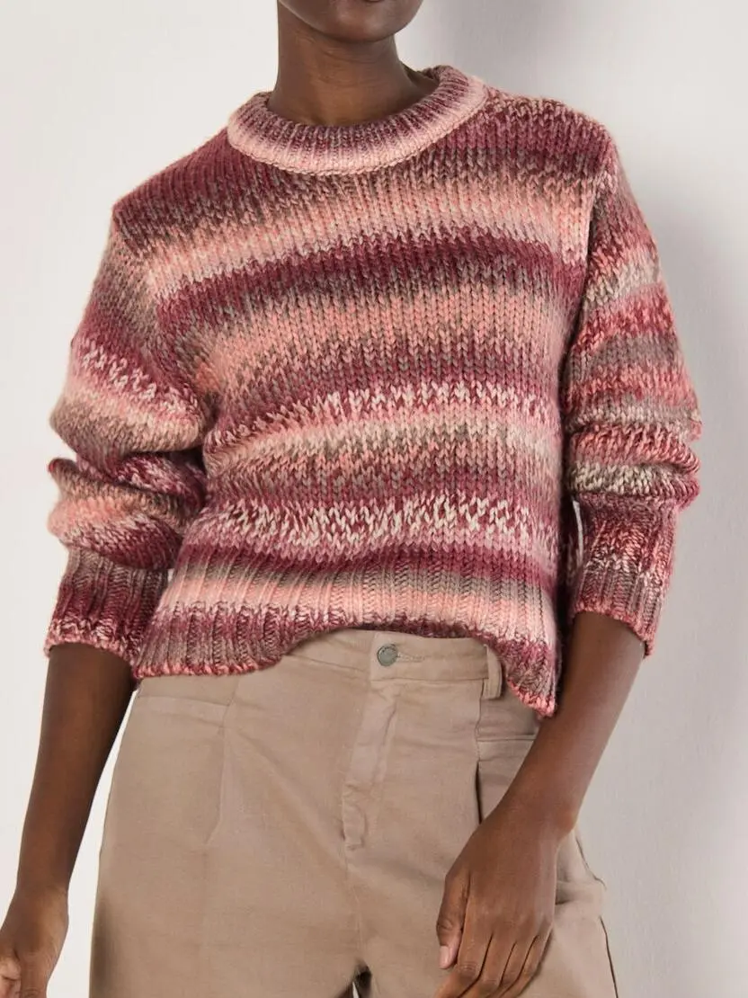 Chunky Knit Tonal Stripe Jumper