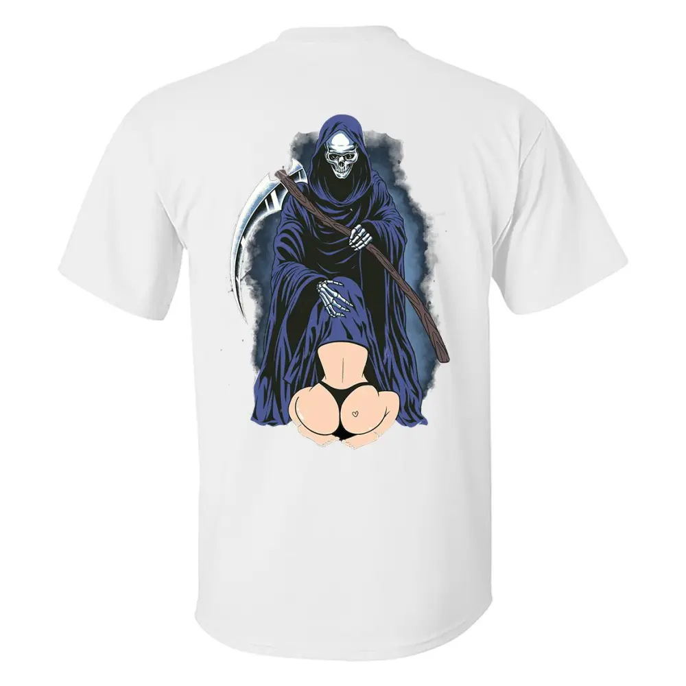 Hiding In The Reaper Crotch Printed Men's T-shirt