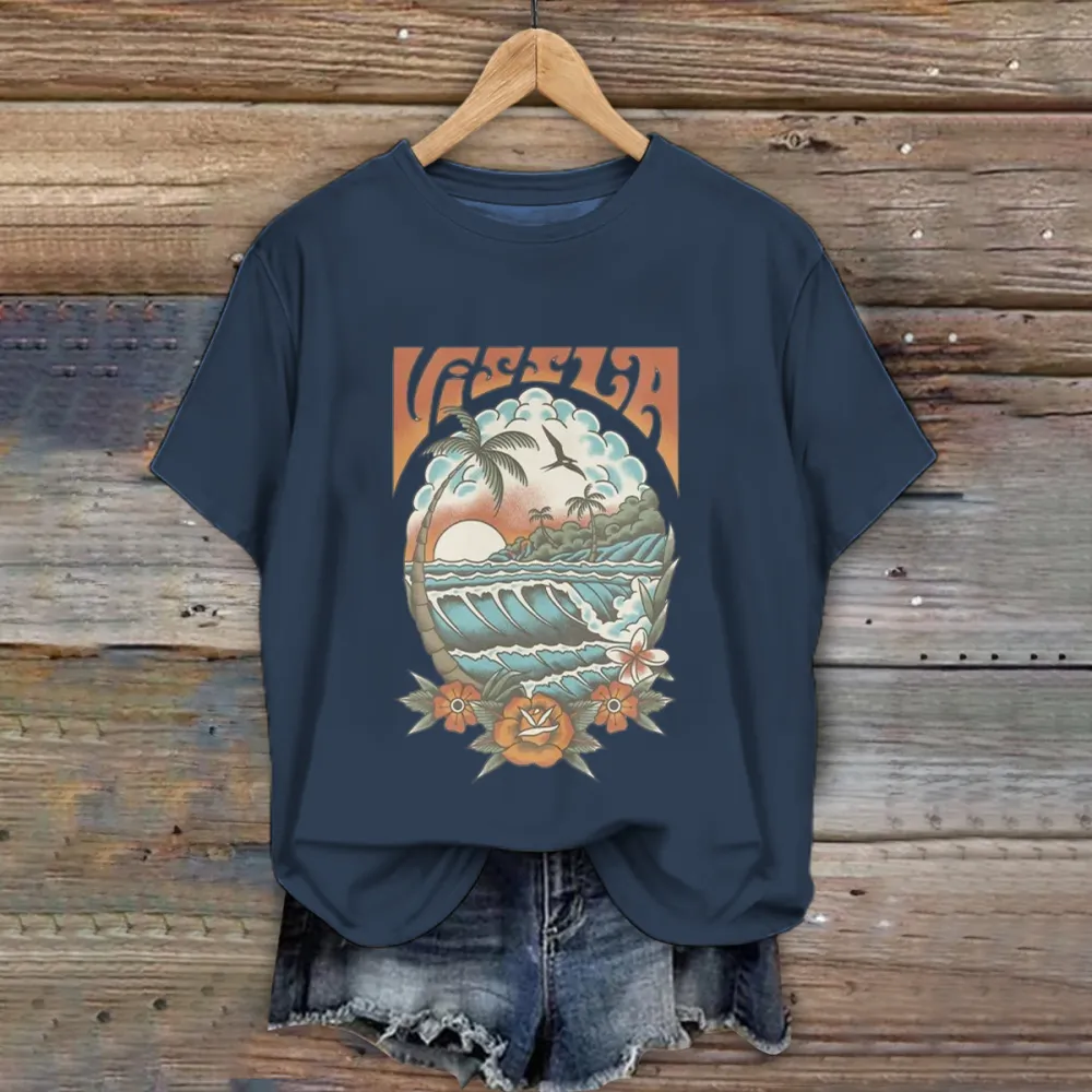 Great Wave Pixel Art Tee