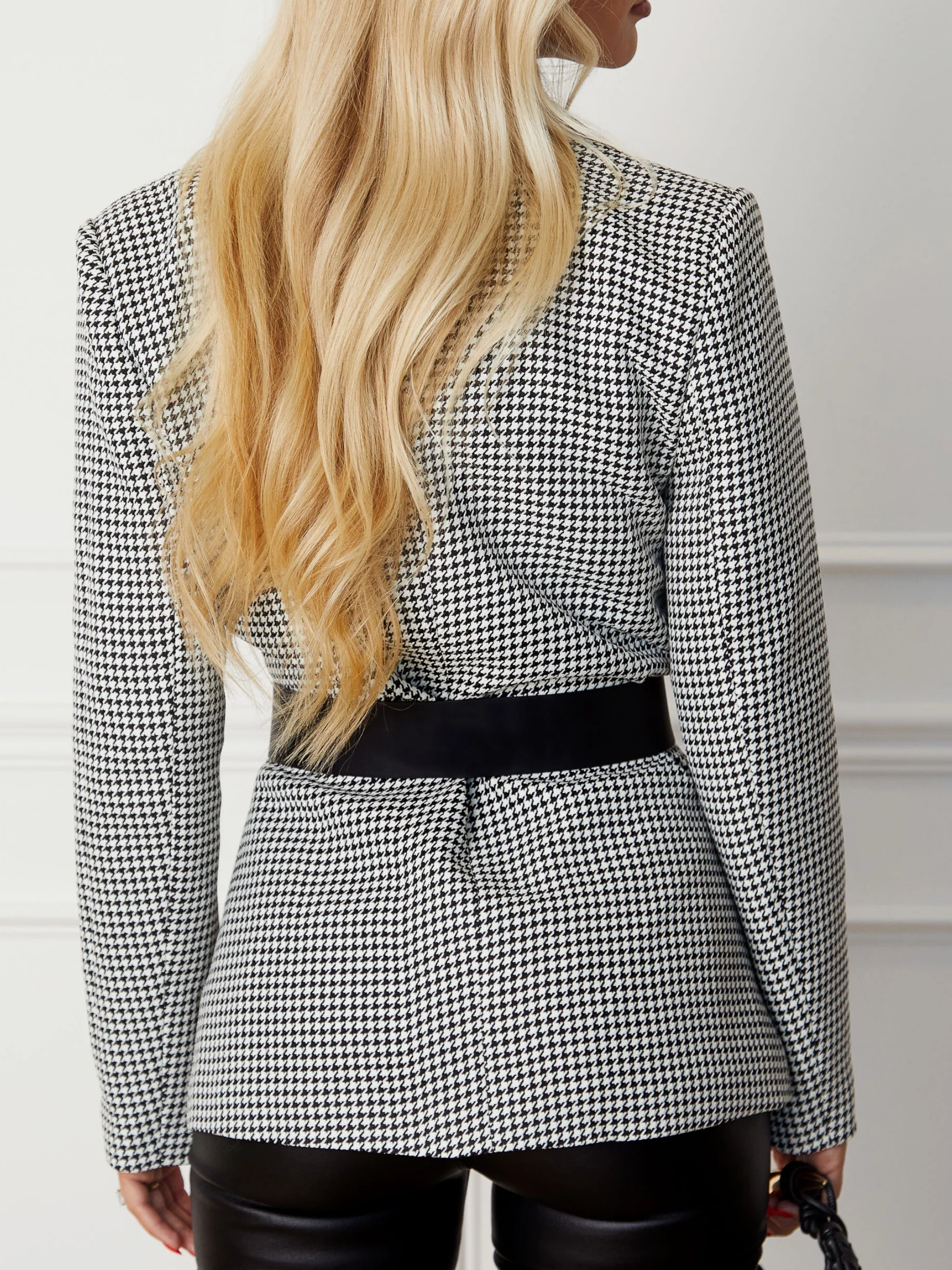 Houndstooth Blazer w/Belt