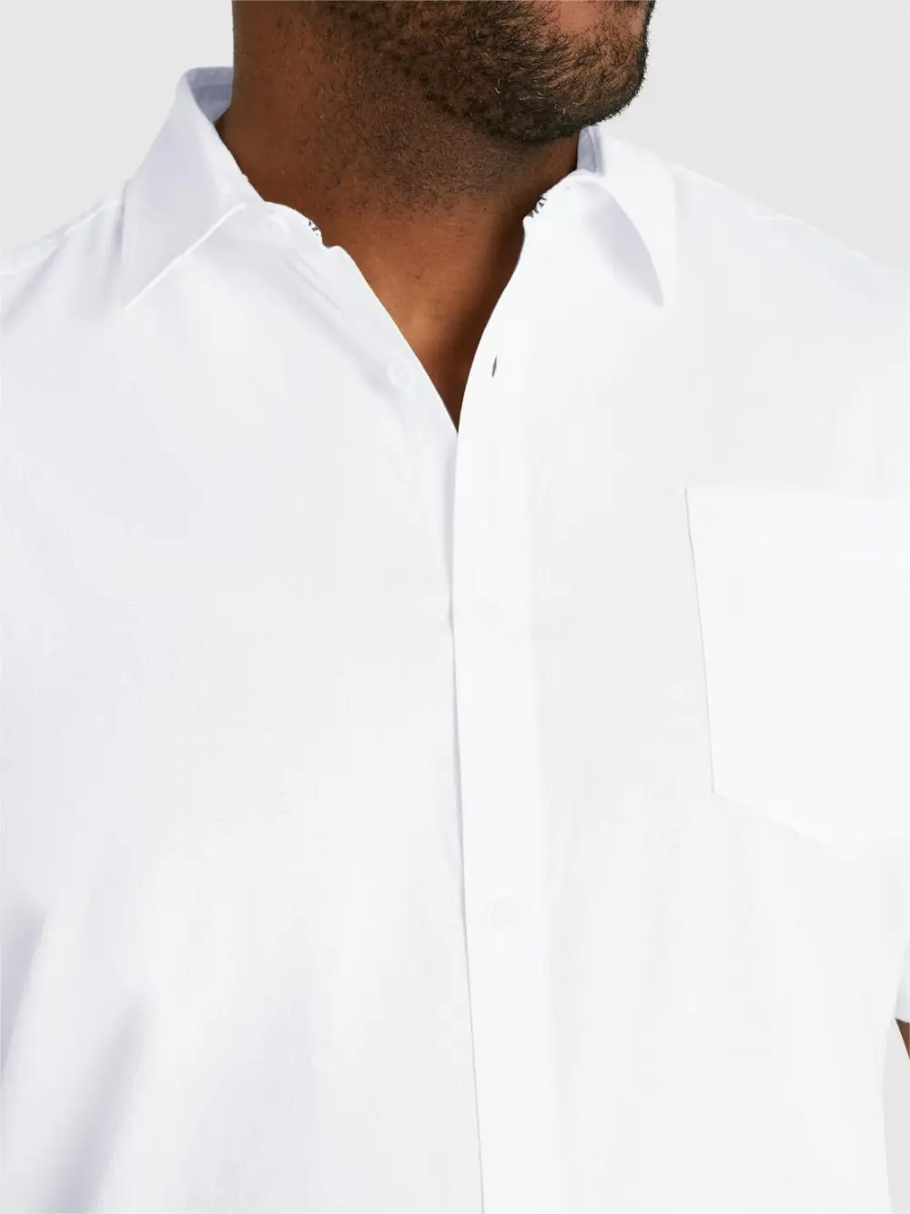 WHITE HUGO TEXTURED SHIRT