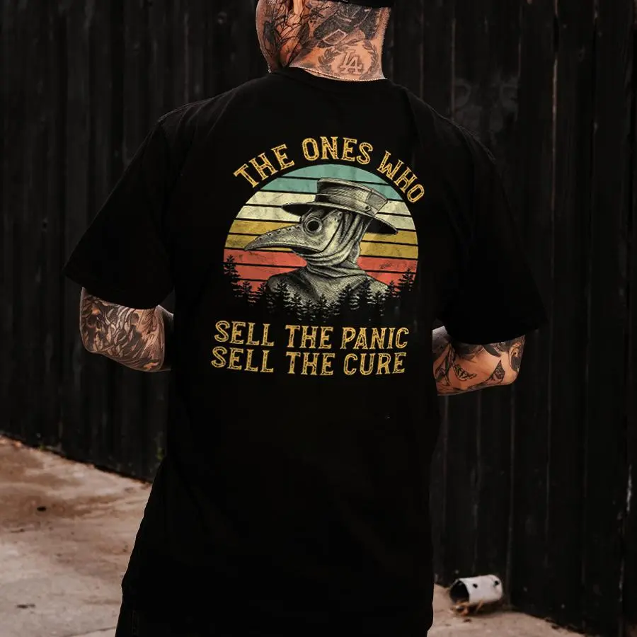 The Ones Who Sell The Panic Sell The Cure Printed Men's T-shirt