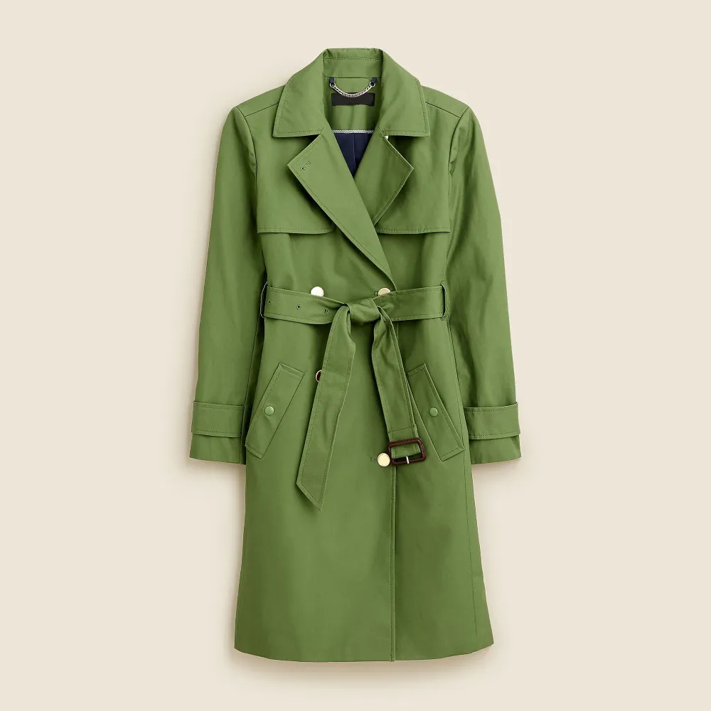 Cotton coat with trench