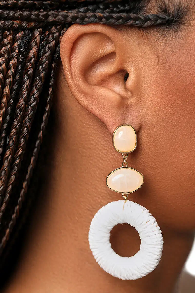 On A Trip Earrings (White)