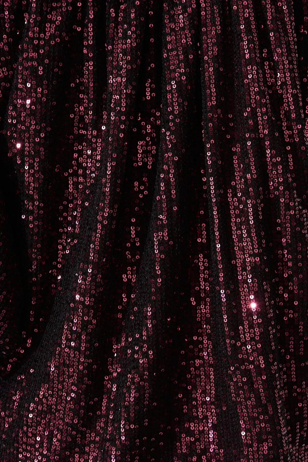 Burgundy Sequin Wrap Style Party Top