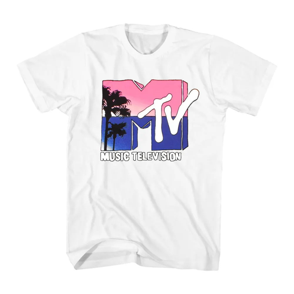 MTV Womens/Ladies Logo Palm Tree T-Shirt