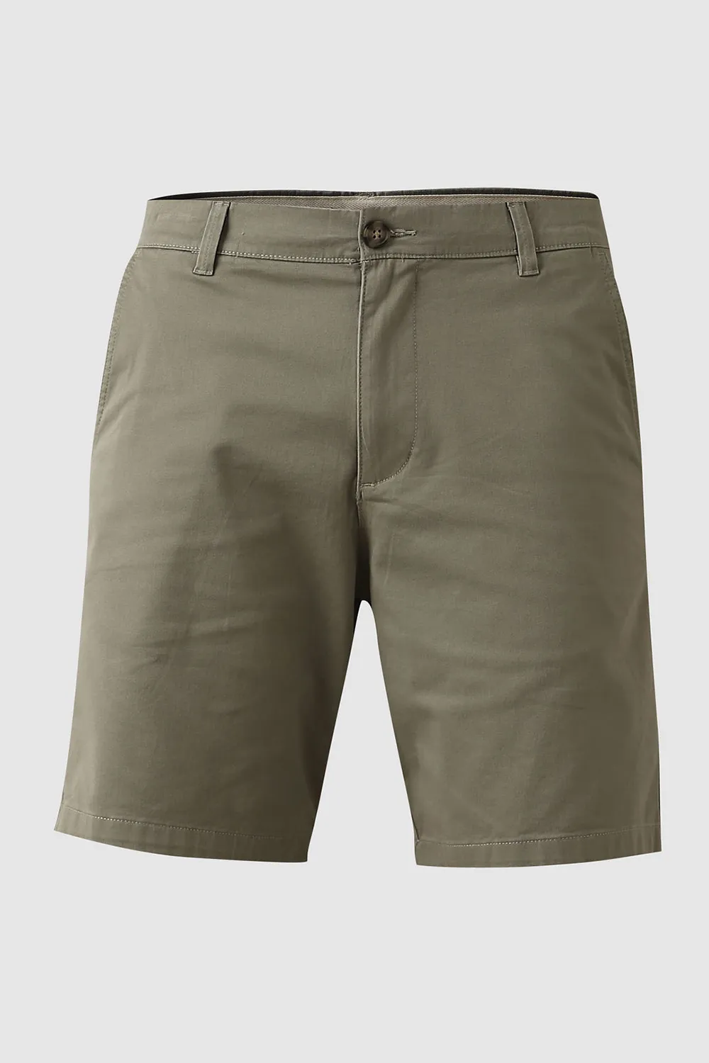 Off-White Mid Rise Cotton Chino Shorts