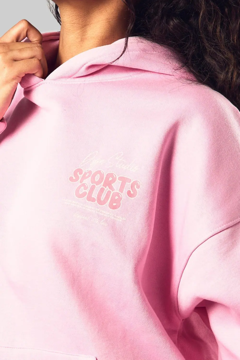 DSGN STUDIO SPORTS BUBBLE SLOGAN OVERSIZED HOODIE