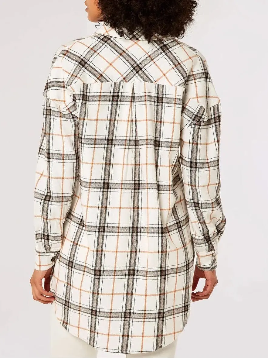 Oversized Cotton Check Shirt