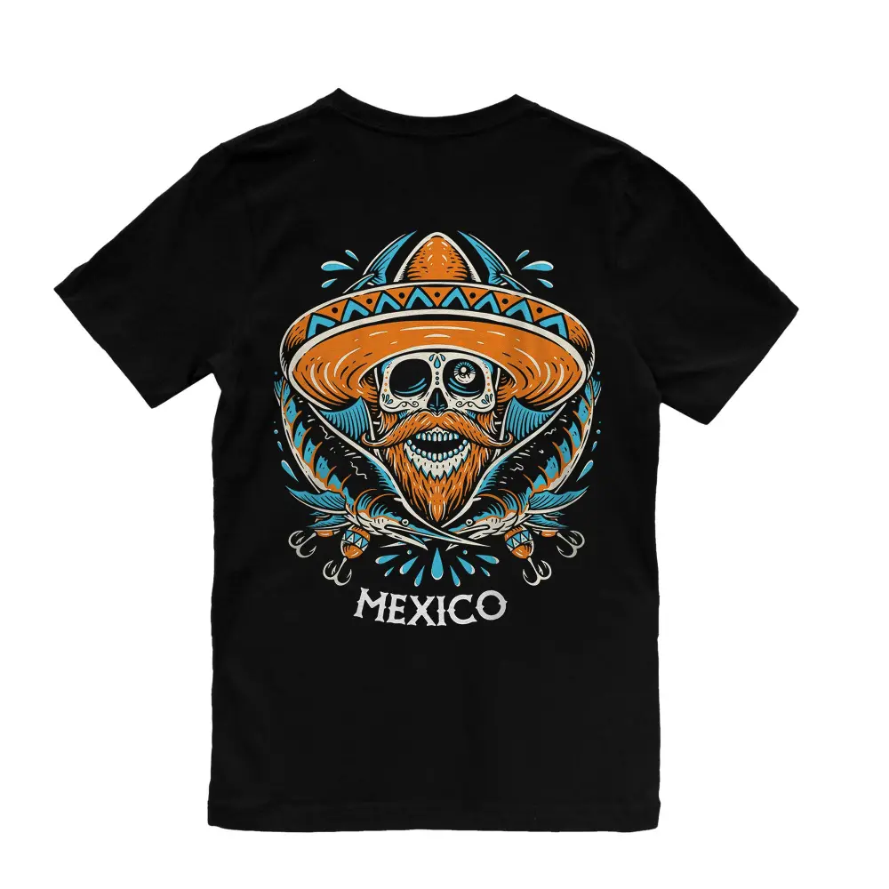 Mexico human skeleton Printed Men's T-shirt