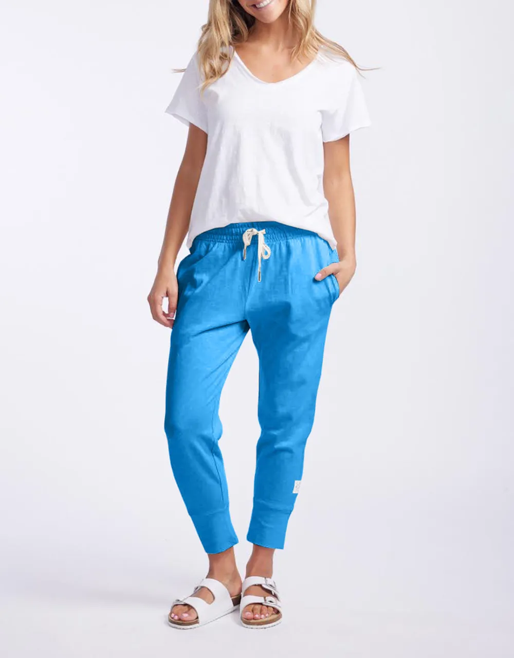 3/4 Brunch Pants - Ibiza Blue