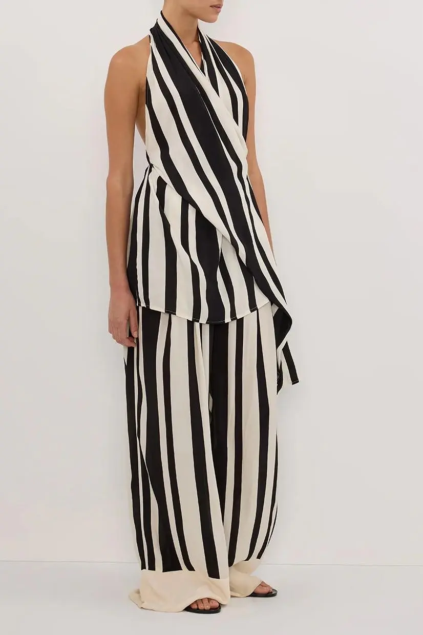 BEAU BLACK STRIPE PANT