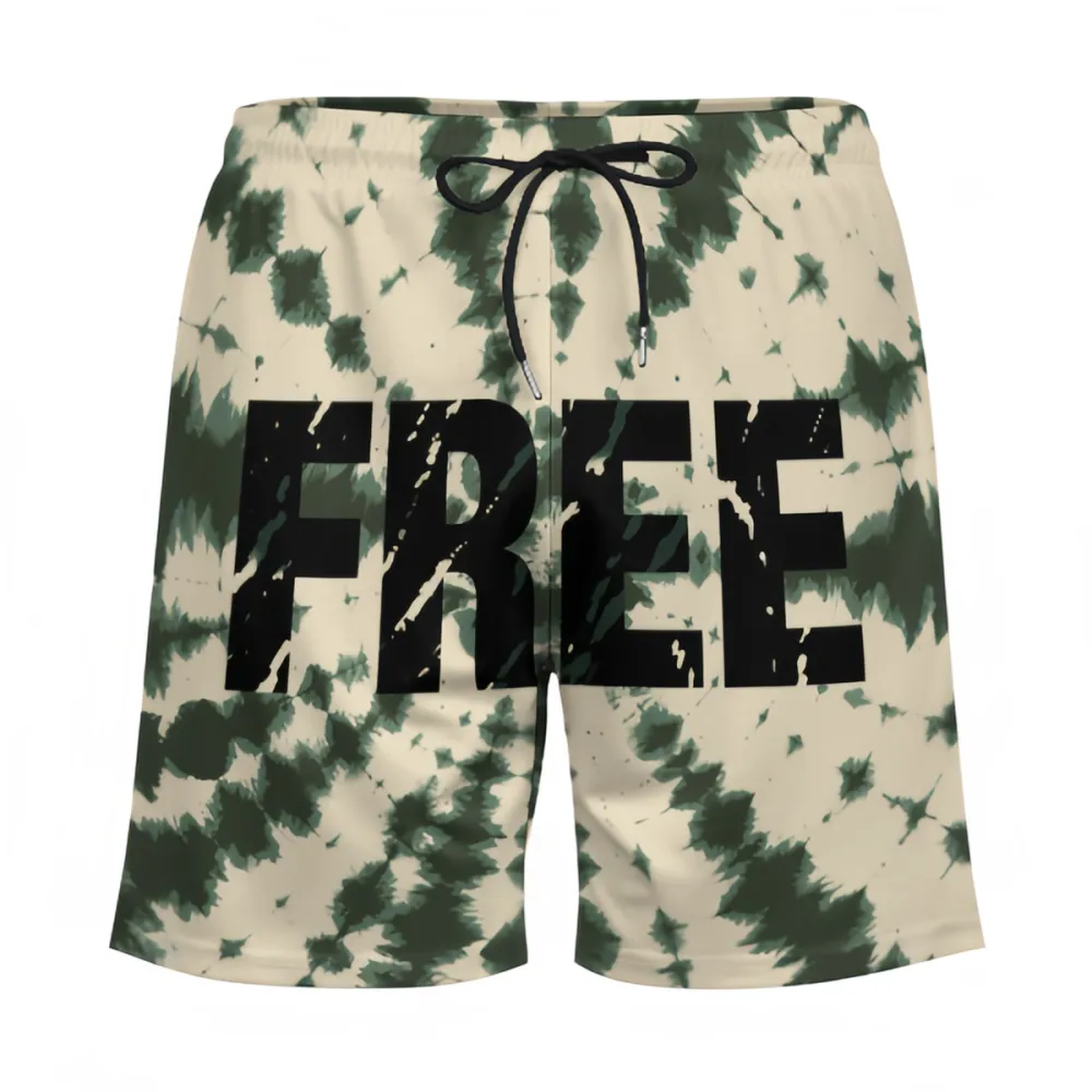 FREE Military Green Tie-Dye Camouflage Sports Beach Pants