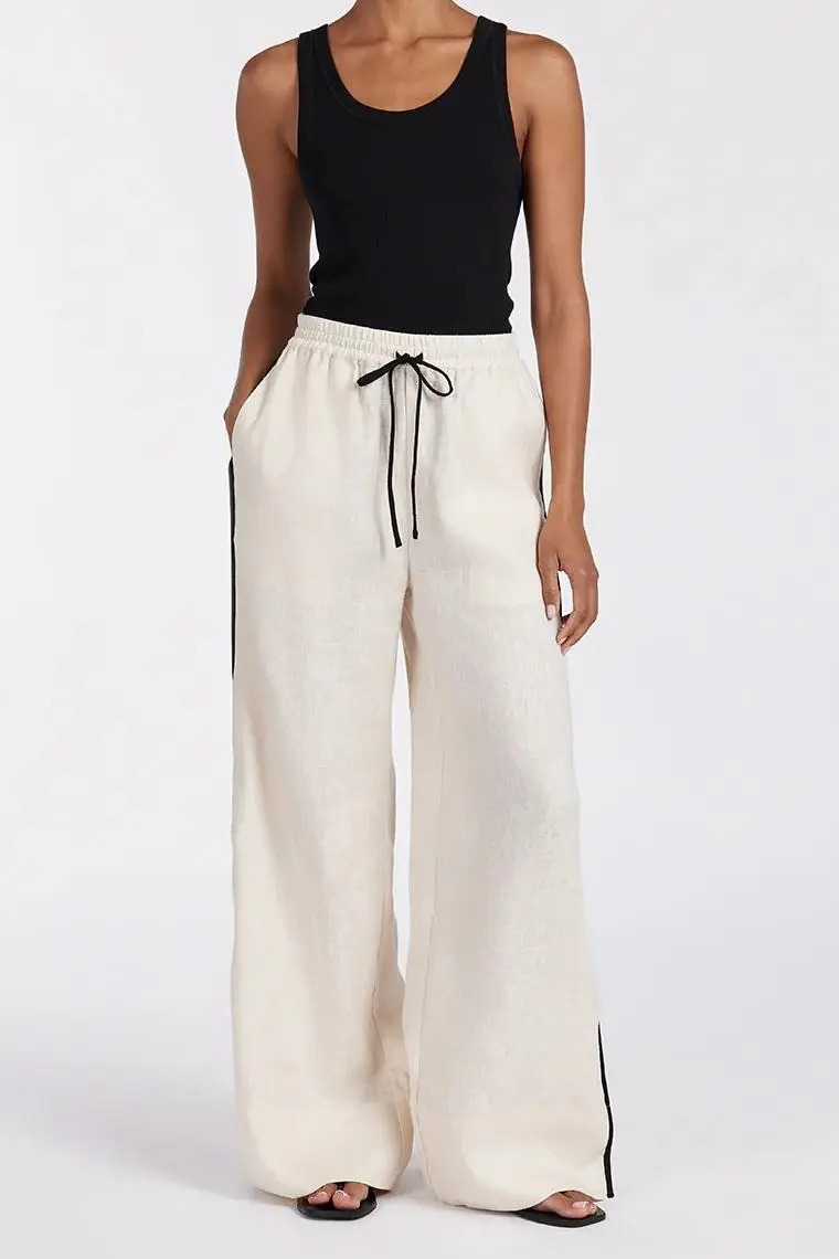 VON CREAM LINEN PANT