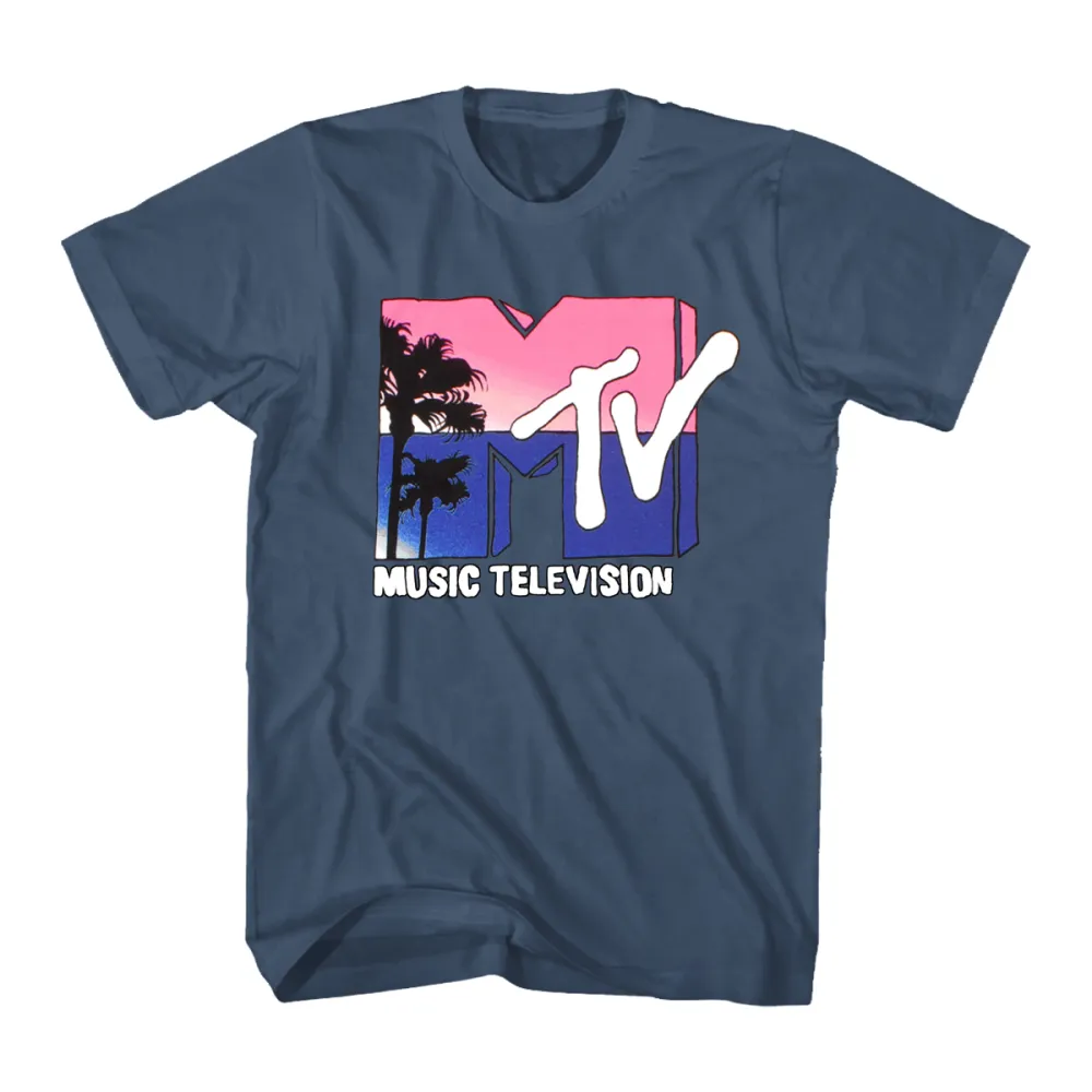 MTV Womens/Ladies Logo Palm Tree T-Shirt