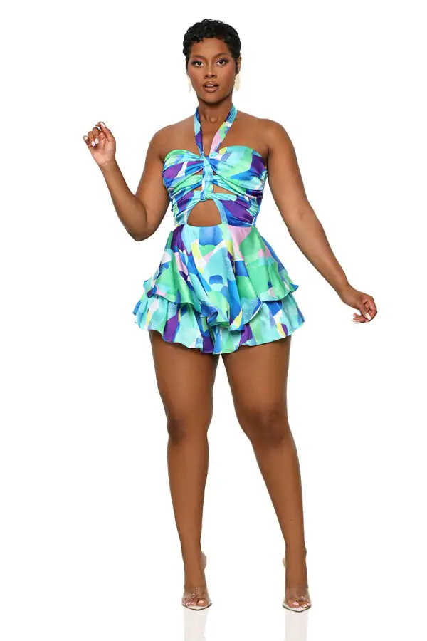 Ride The Wave Romper (Blue Multi)