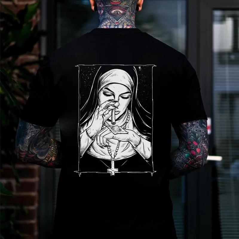 Bad Religion Naughty Nuns Printed Men's T-shirt