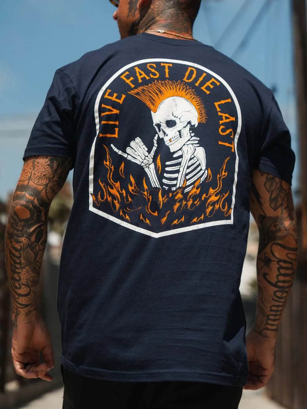 Live Fast Die Last Printed Men's T-shirt