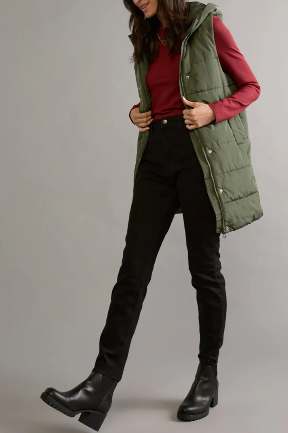 Marian Long Puffer Vest