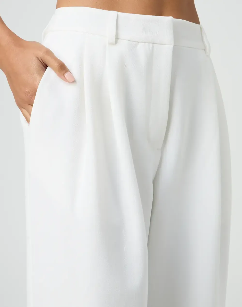 High Rise Wide Leg Tailored Pant