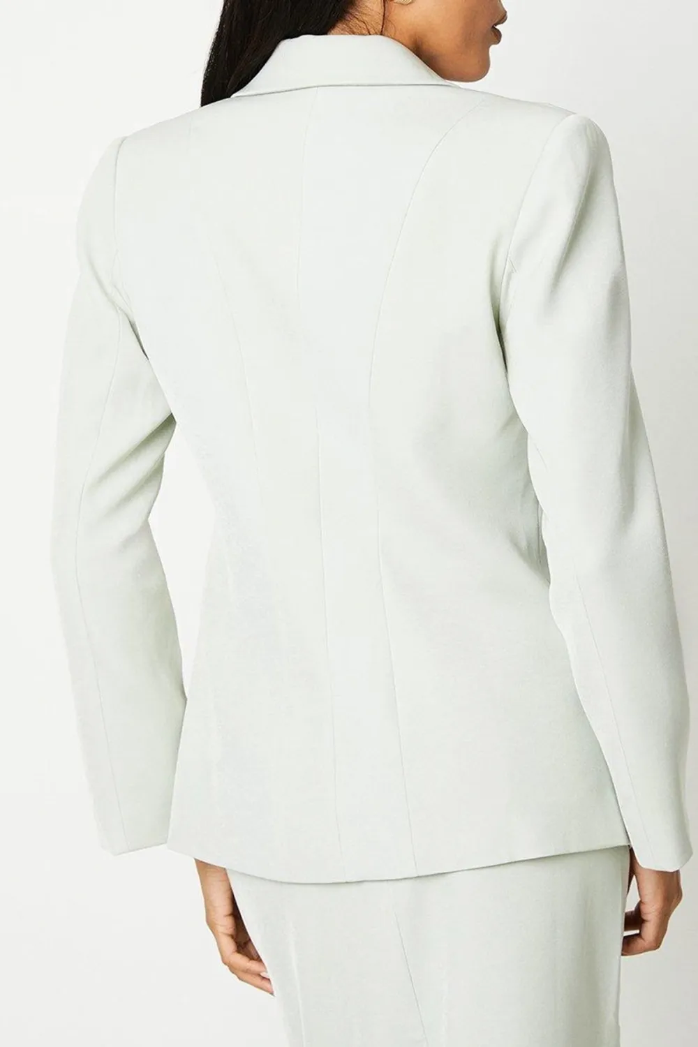 Panelled Long Line Single Breasted Blazer