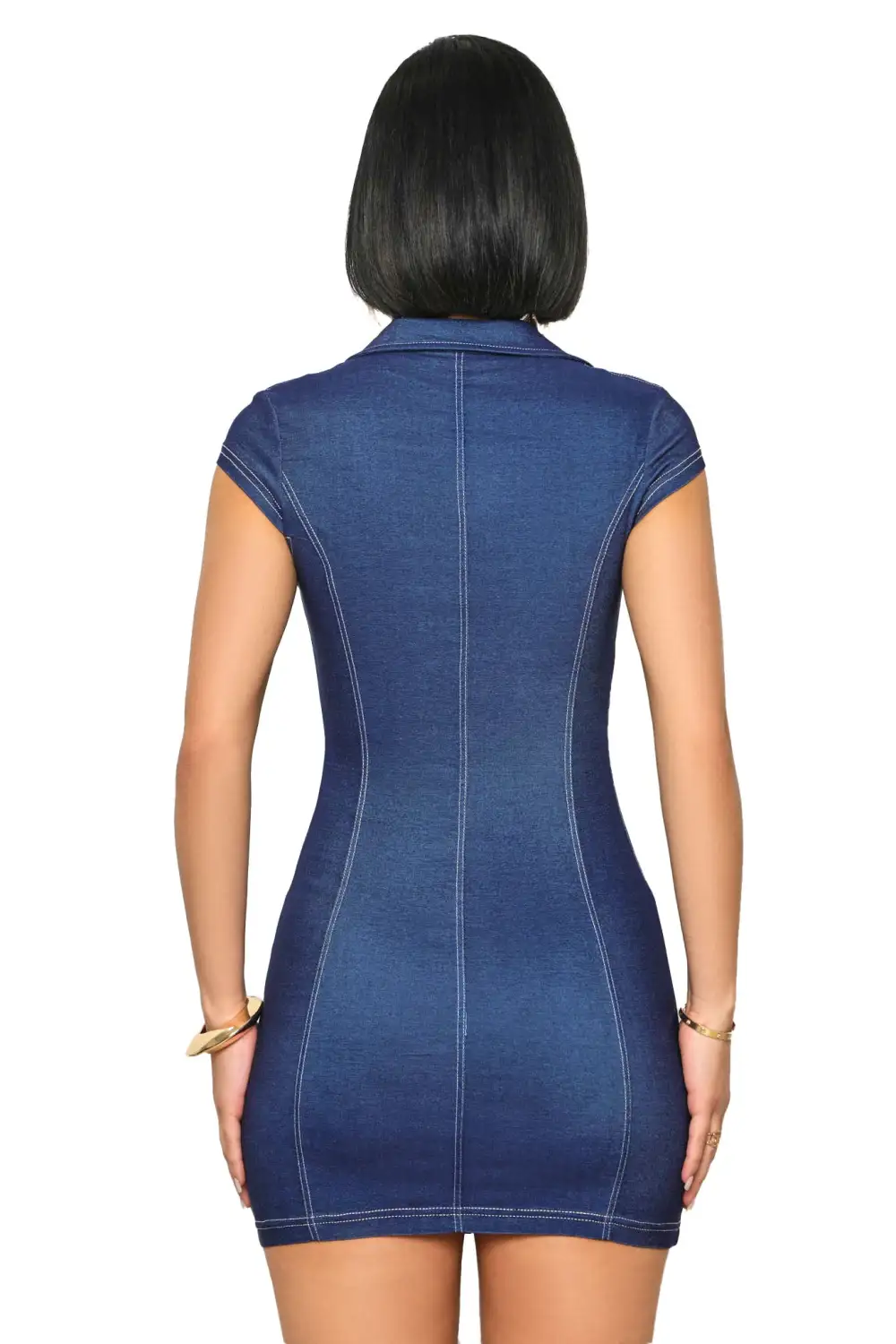 Zip It Denim Dress- FINAL SALE