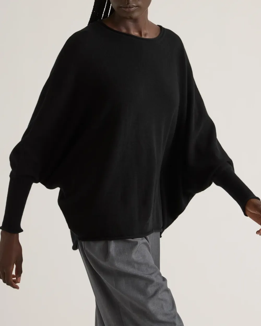 Batwing Mongolian Cashmere Sweater