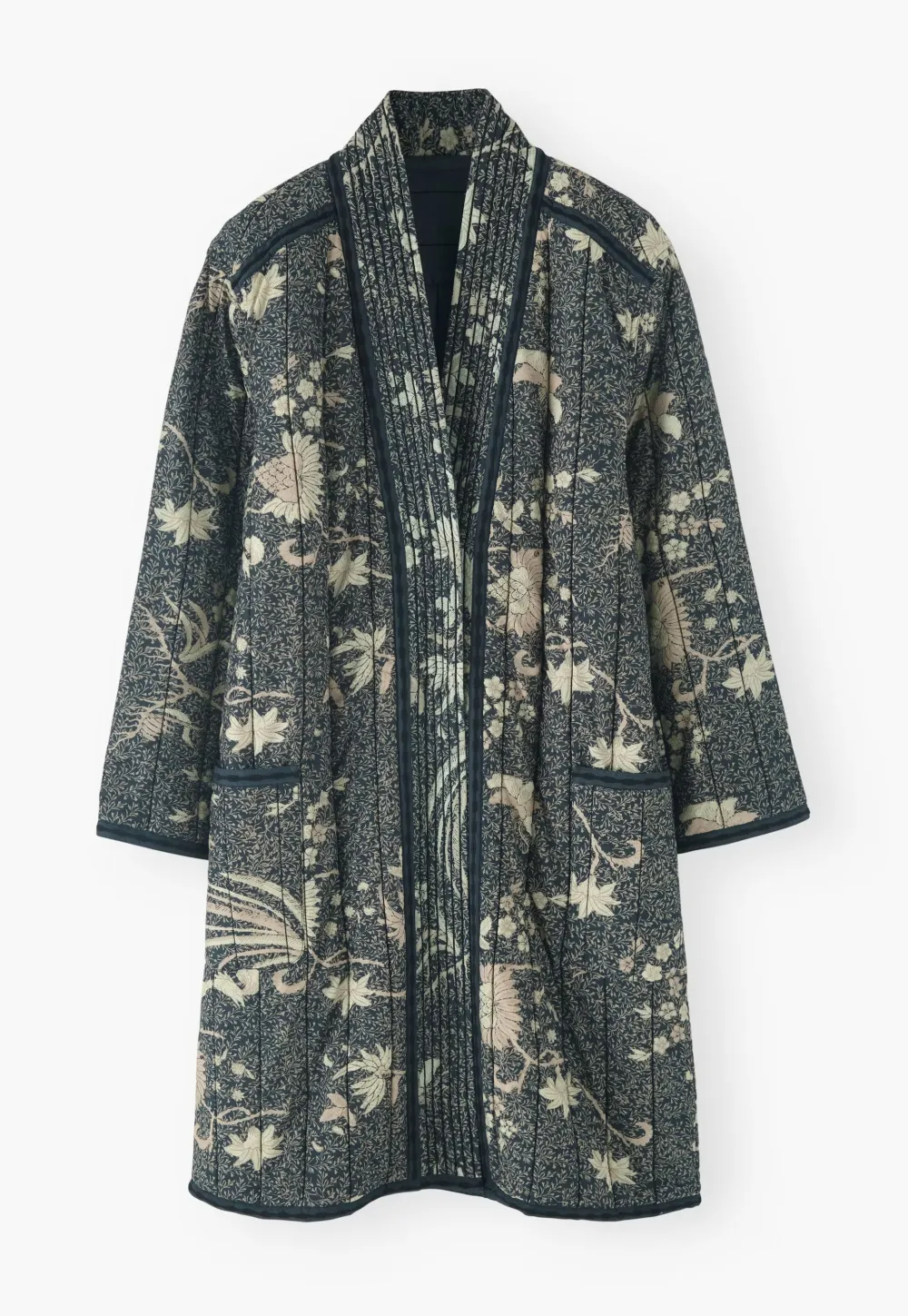 Quilted printed coat
Fine cotton