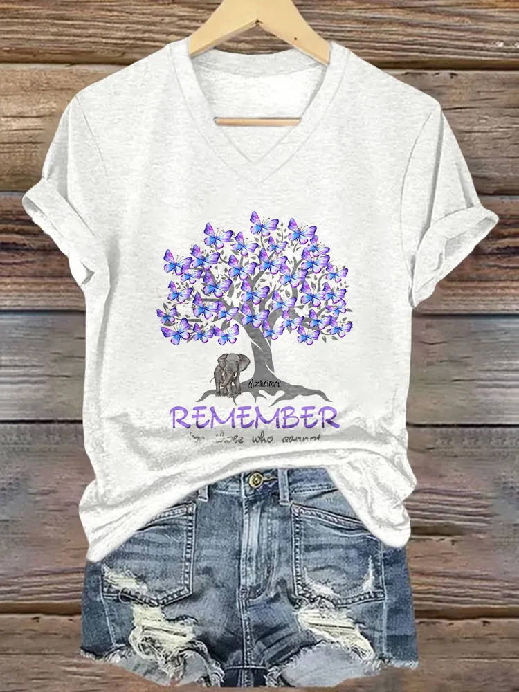 Women'S  Remember For Those Who Cannot V-Neck T-Shirt