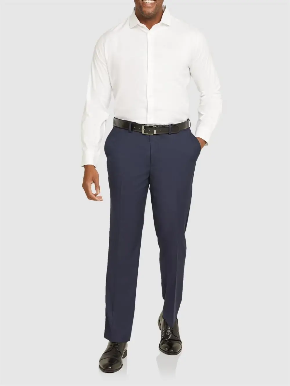 NAVY DALTON STRETCH DRESS PANT