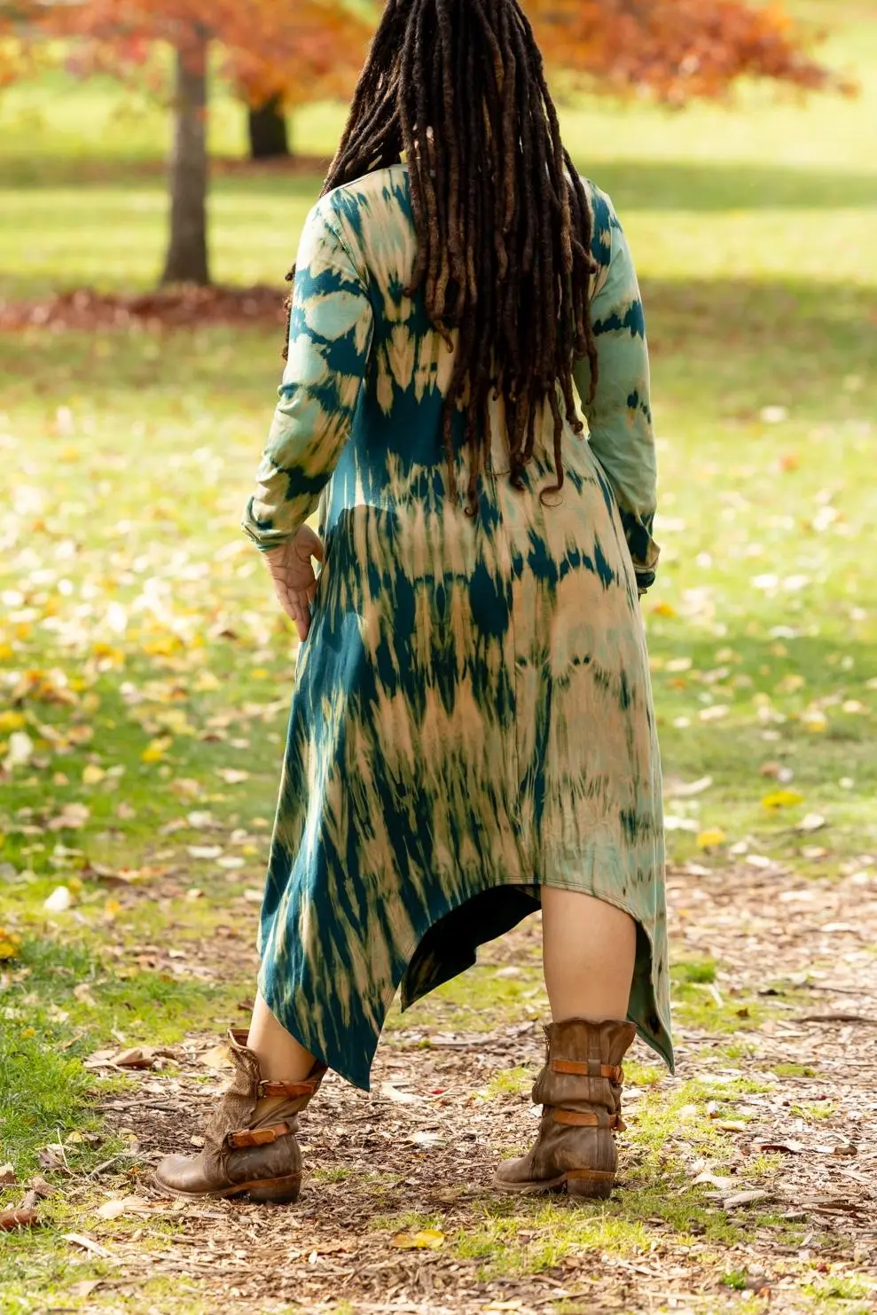 Penelope Dress - Forest Mint Shibori