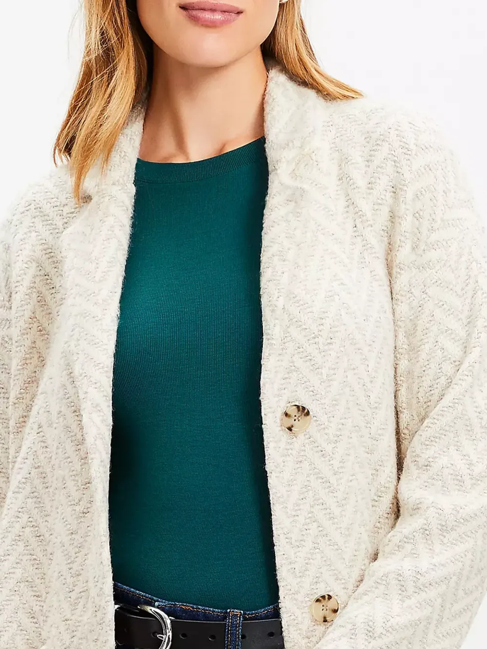 Chevron Textured Pocket Cardigans