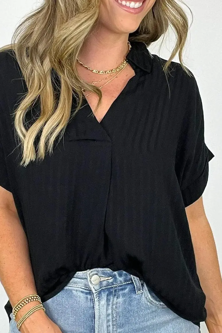 Striped V-Neck Top