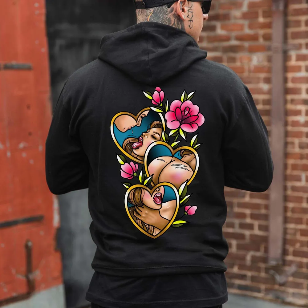 Eat Out More Often Printed Men's Hoodie