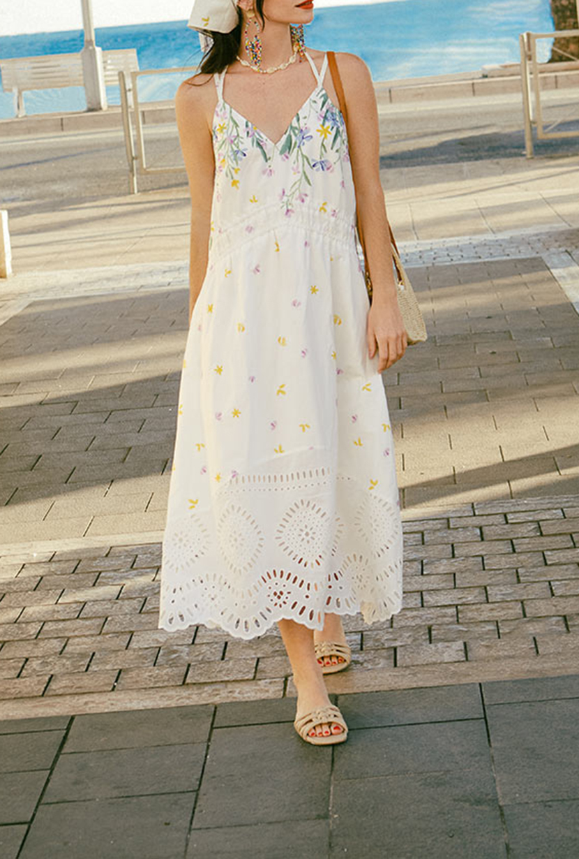 Joanne Dress - White Floral