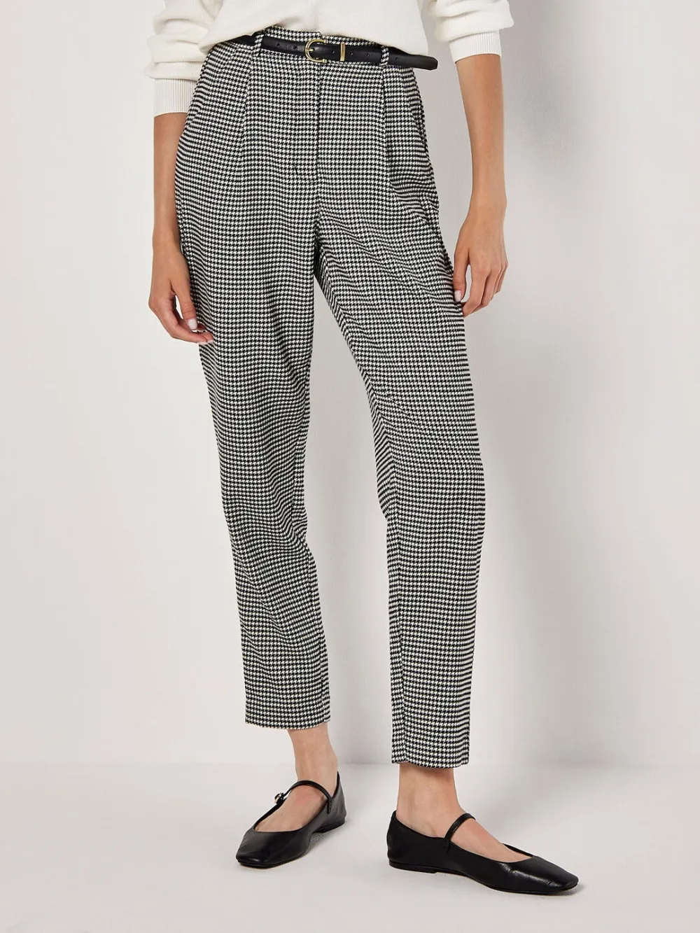 Dogtooth Paperbag Trousers