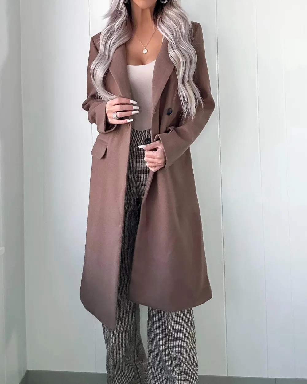 Refined Style Trench Coat - Brown