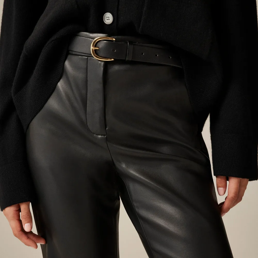 Kate straight-leg pant in faux leather