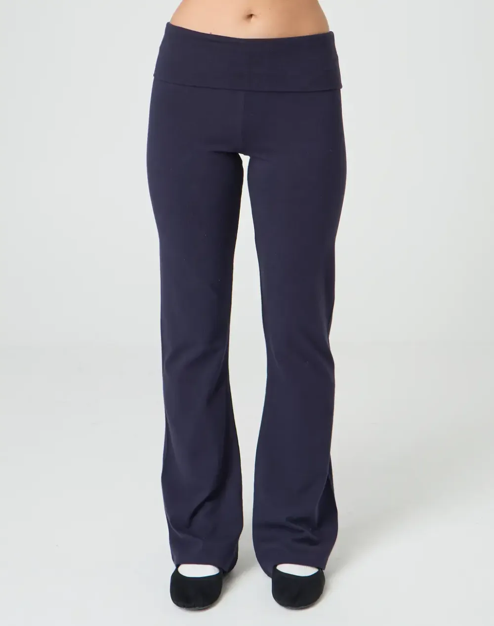 Cotton Foldover Flare Pant