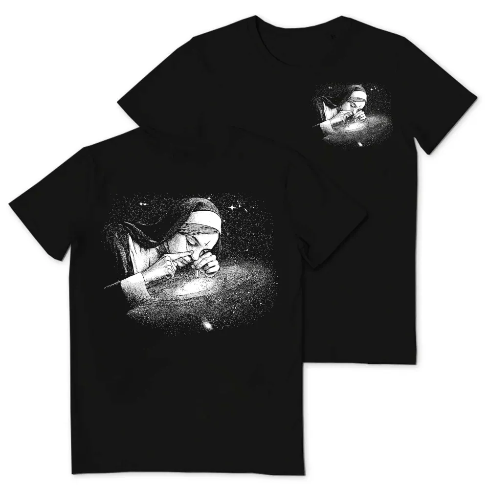 Nun Sucks White Powder Printed Men's T-shirt