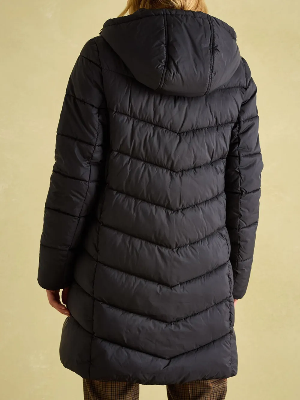 Moorsdale Black Mid Length Showerproof Padded Coat