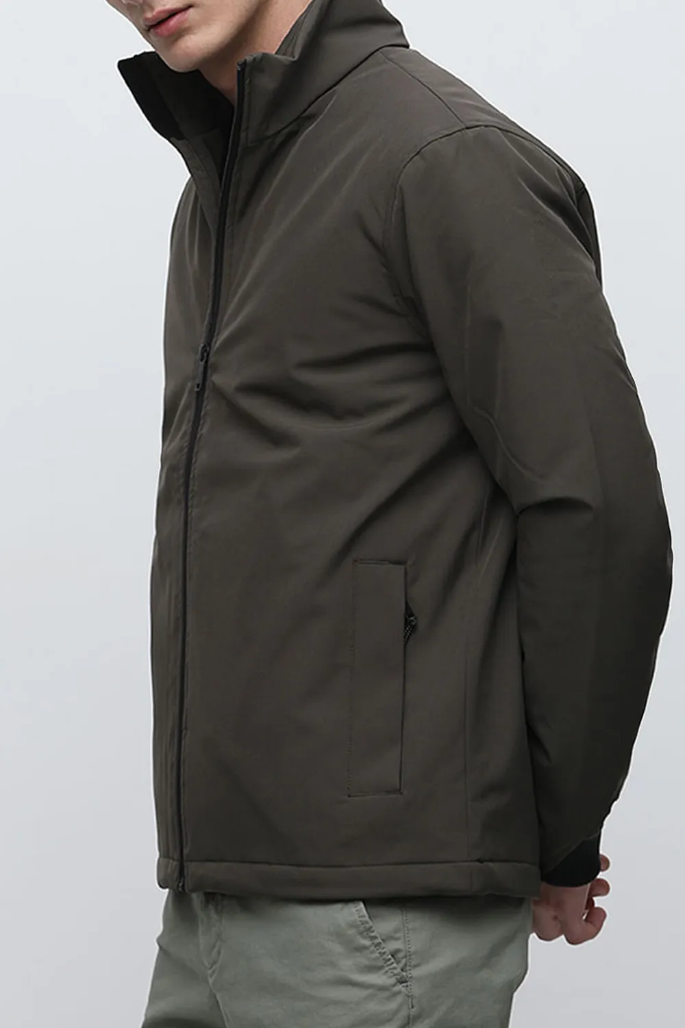 Black High Neck Padded Jacket