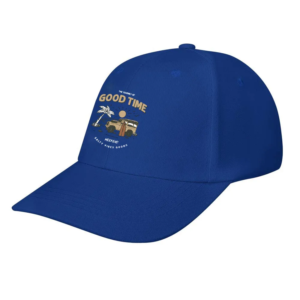 Good Time Weekend Salty Vibes Goods Printed Bent Rubber Baseball Cap