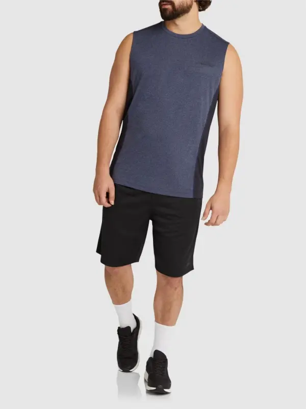 BLACK ACTIVE TEXTURED KNIT SHORT