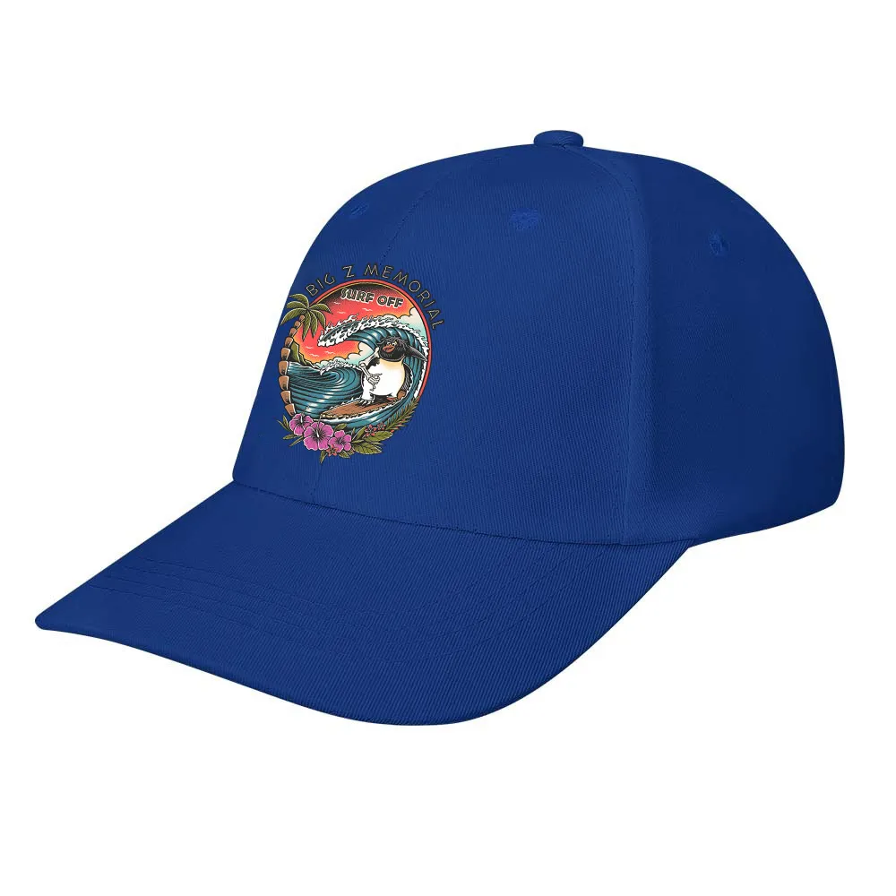 Beach Surfing Printed Bent Rubber Baseball Cap