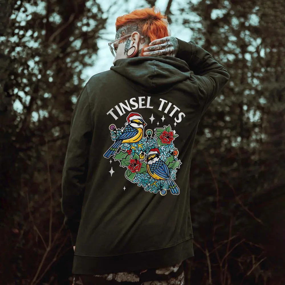 Tinsel Tits Printed Men's Hoodie