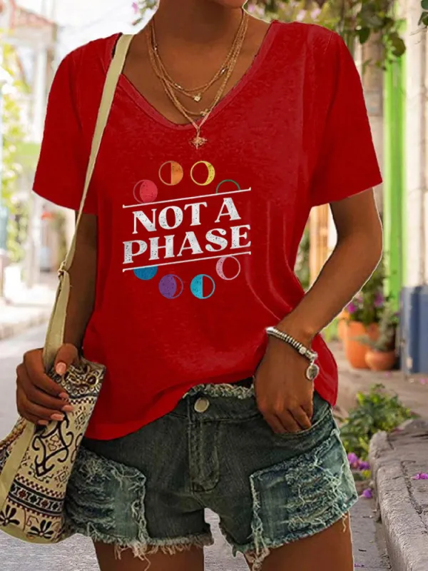 Women'S Not A Phase V-Neck T-Shirt