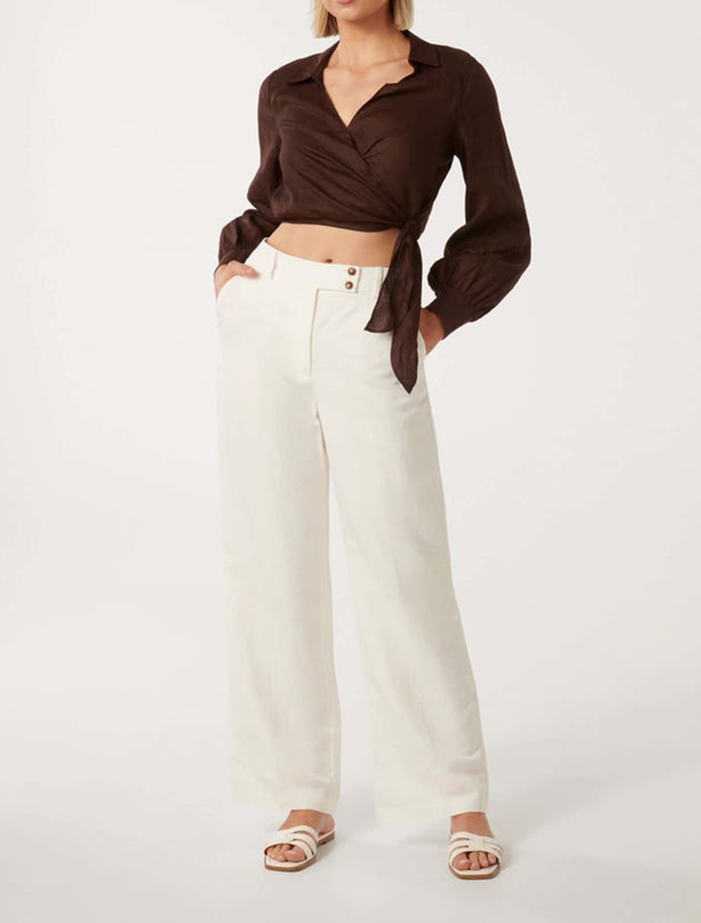 Bella Button-Tab Pants