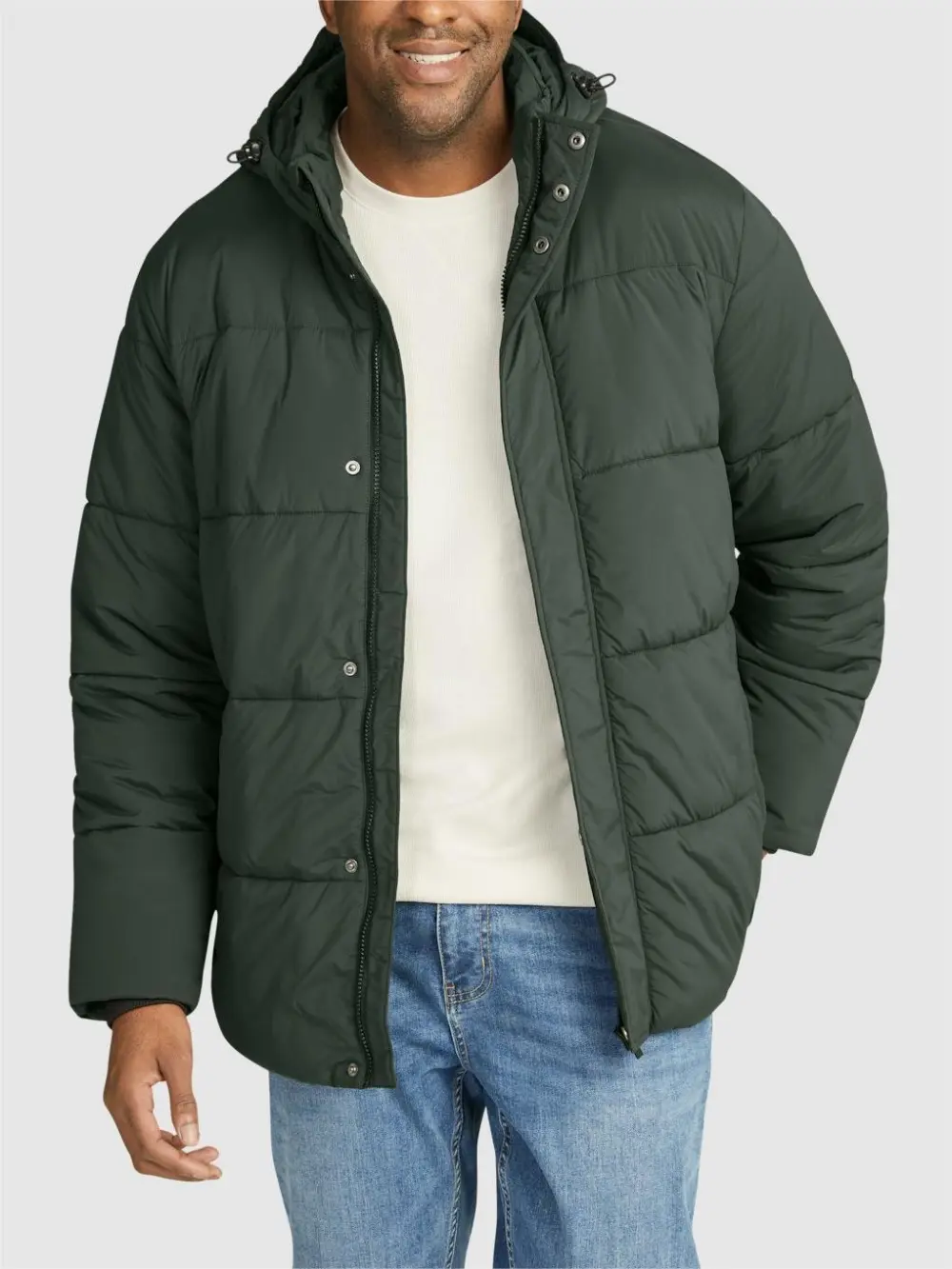 DARK GREEN MARSDEN PUFFER JACKET